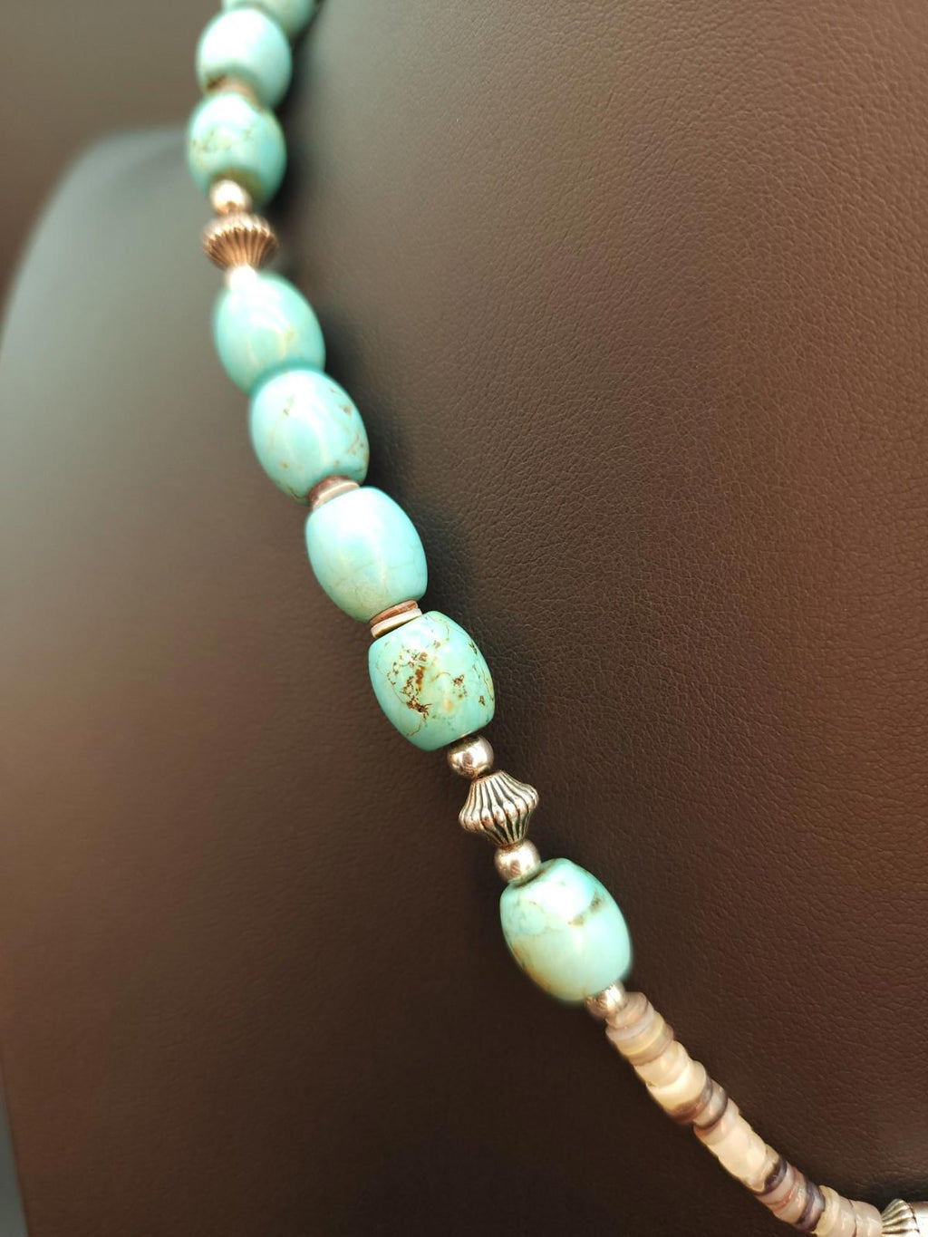 Genuine Turquoise Necklace | Goldstone Pendant | Southwest/Native American Style