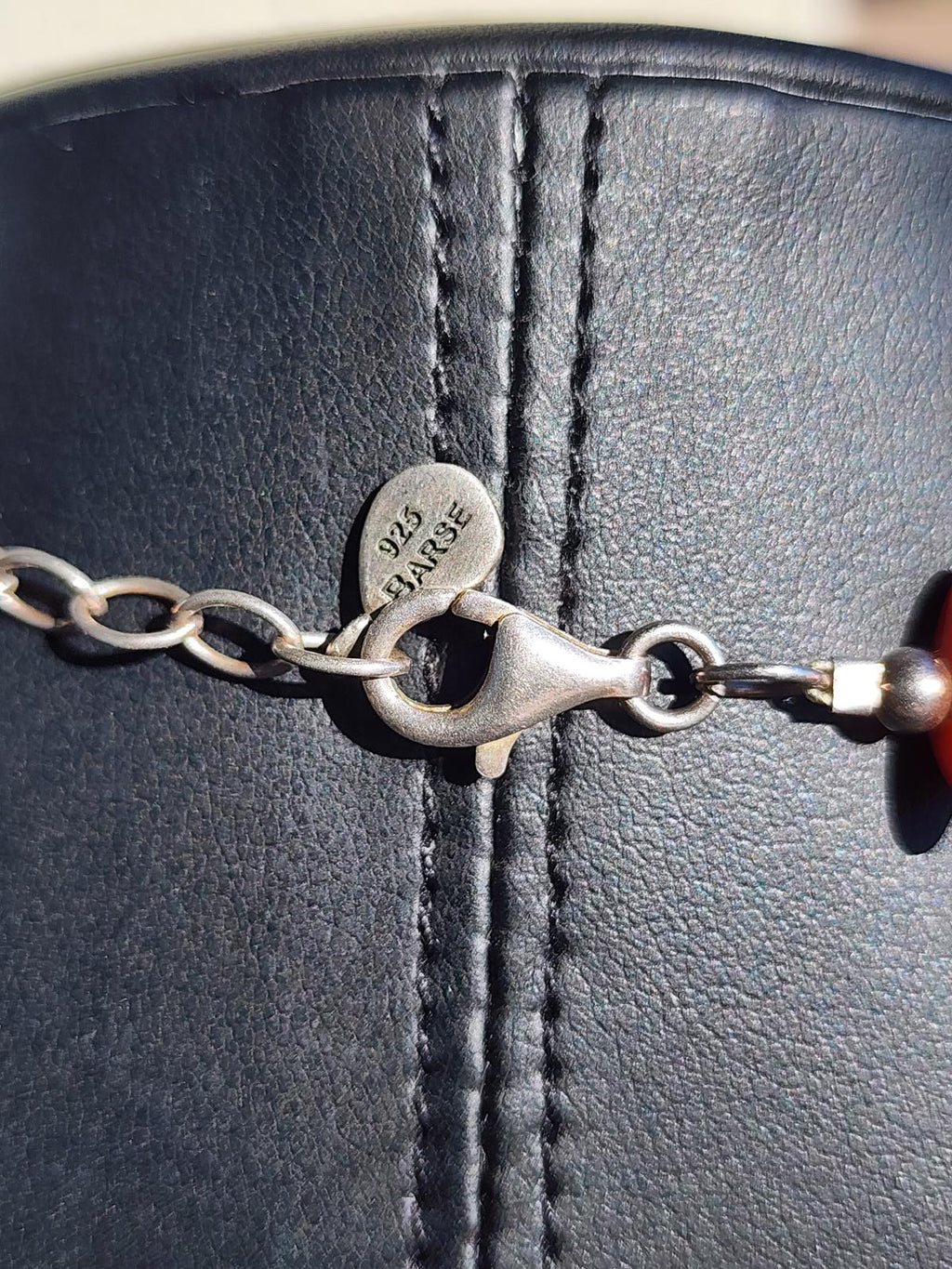 Barse Chunky Coral Statement Necklace Marked Barse & 925 172 grams 20" Long