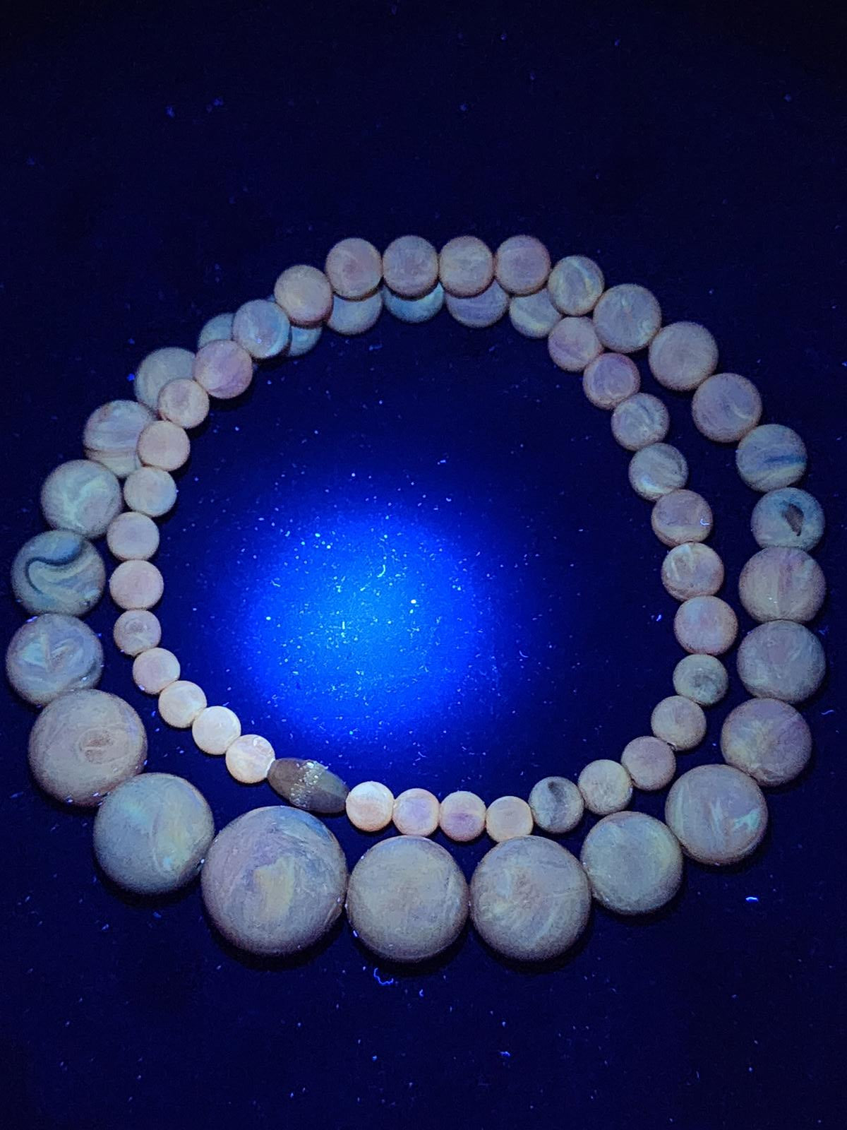 Large Bakelite Necklace Egg Yolk Butterscotch Catalin Graduated Beads 88g