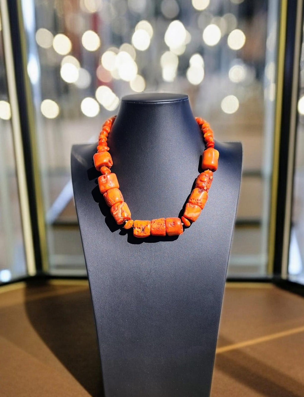 Barse Chunky Coral Statement Necklace Marked Barse & 925 172 grams 20" Long