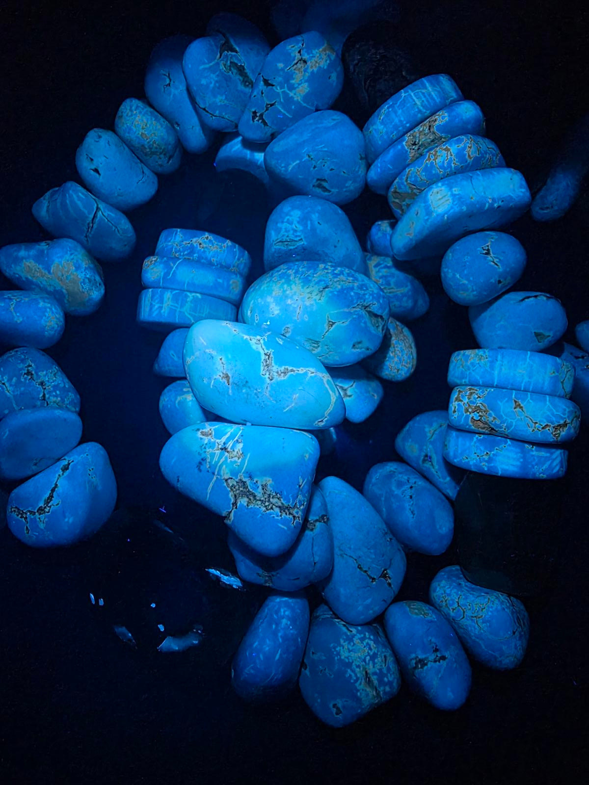 Genuine Chunky Turquoise Southwest Necklace Silver 925 w Tiger’s Eye 284g