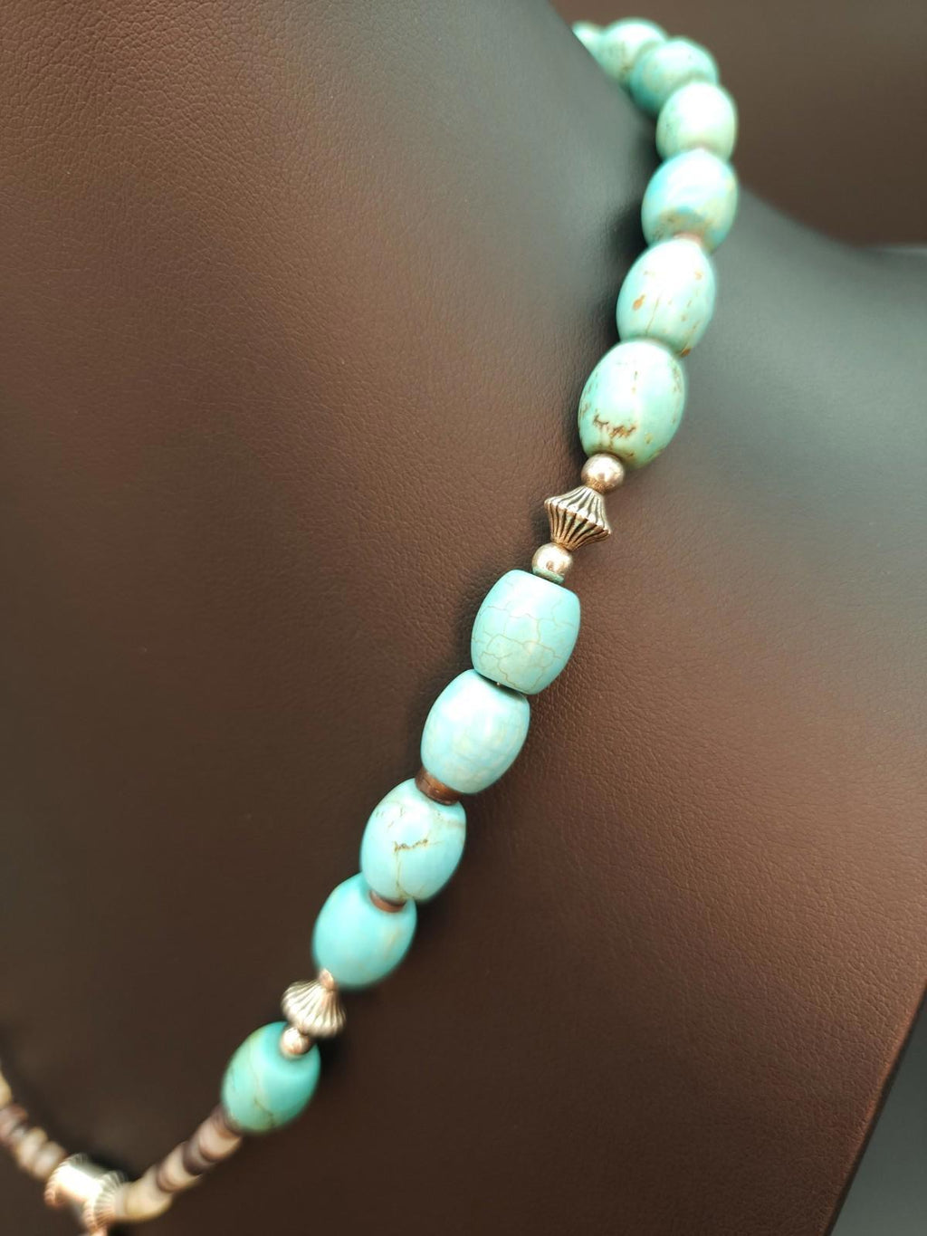 Genuine Turquoise Necklace | Goldstone Pendant | Southwest/Native American Style