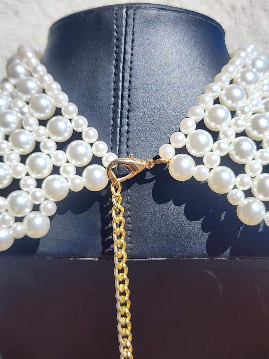 Dramatic Pearl Bib Collar Necklace | Statement Choker | Bridal Runway Jewelry