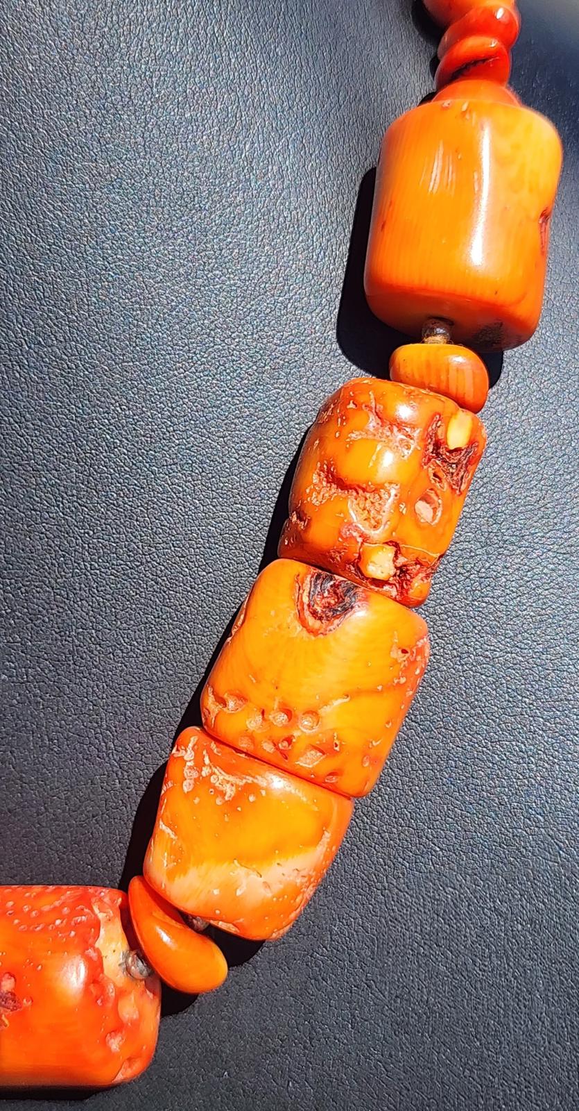 Barse Chunky Coral Statement Necklace Marked Barse & 925 172 grams 20" Long